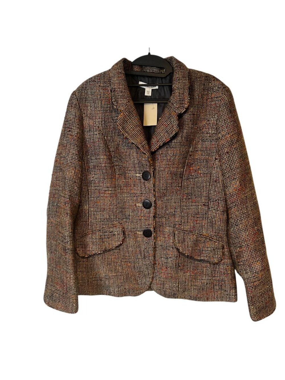 Tweed Blazer Women 10 Coldwater Creek Multicolor Career New
